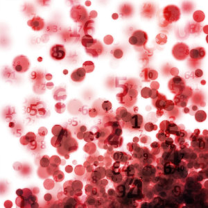 Abstract Red blood Cell Data Numbers Healthcare Data Analytics